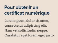 Pour obtenir un certificat numérique